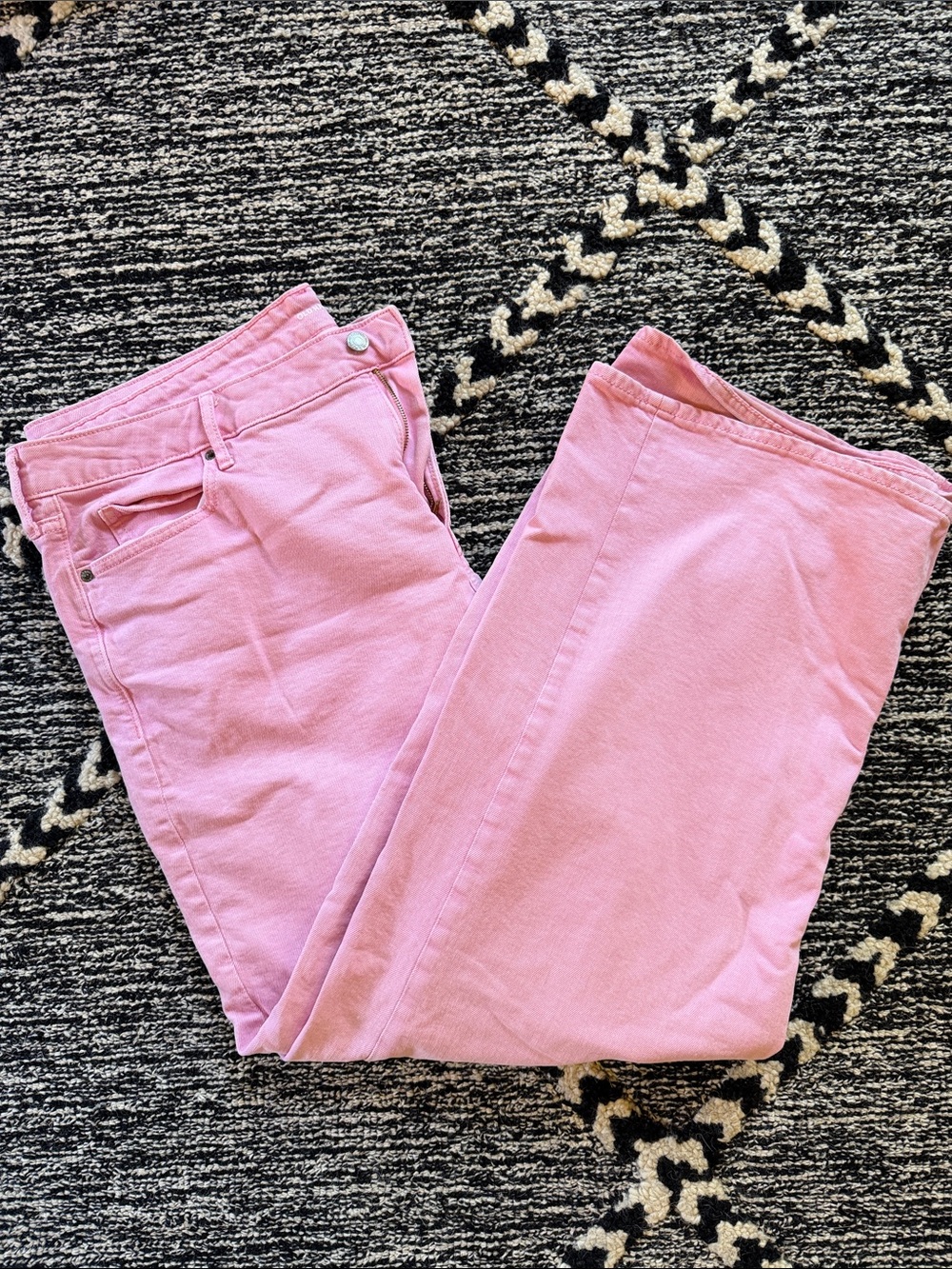 Old Navy Pink Extra High-Rise Wide Leg Jeans
